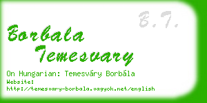 borbala temesvary business card